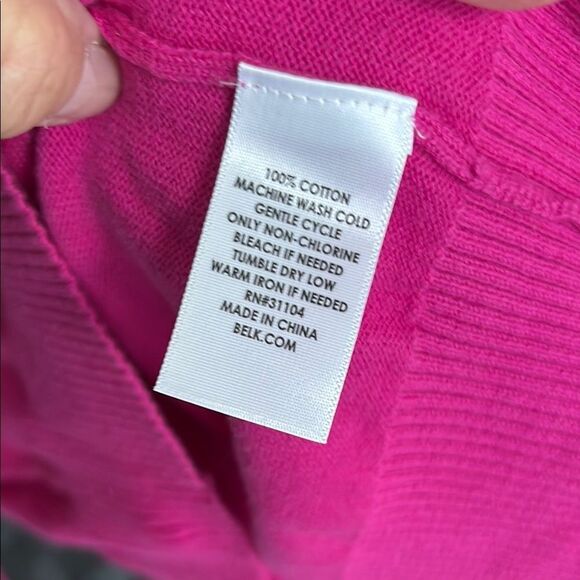 Kim Rogers Pink and White Crew Neck Sweater - Picture 5 of 6